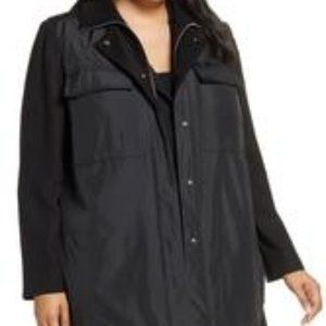 New Plus size Lafayette 148 New York Willis Outwear Vest with Knit Combo Size 2X